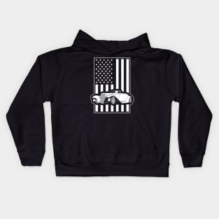 Hot Rod American Pride Flag Kids Hoodie